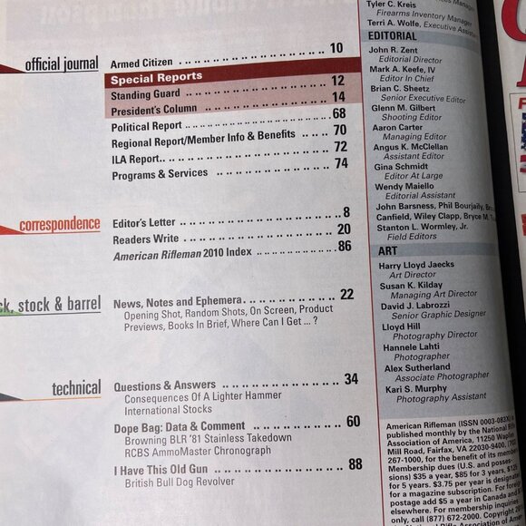 American Rifleman NRA Magazine December 2010 Vol 158 No 12 u National Rifle Asso - Picture 6 of 12